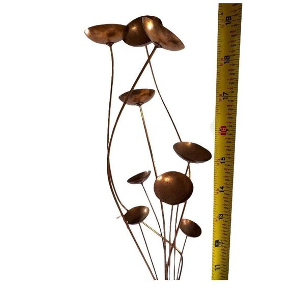 JH Brown Mid-Century Modern Brutalist Bells Mushrooms Metal Sculpture Driftwood - Picture 6 of 10